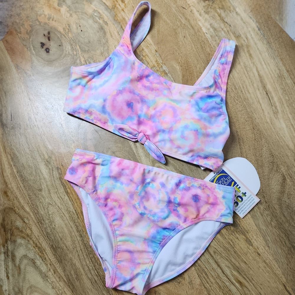 Andy & Evan Swimsuit Girls Size 16‎ Two Piece Pink Tie Dye New Nwt